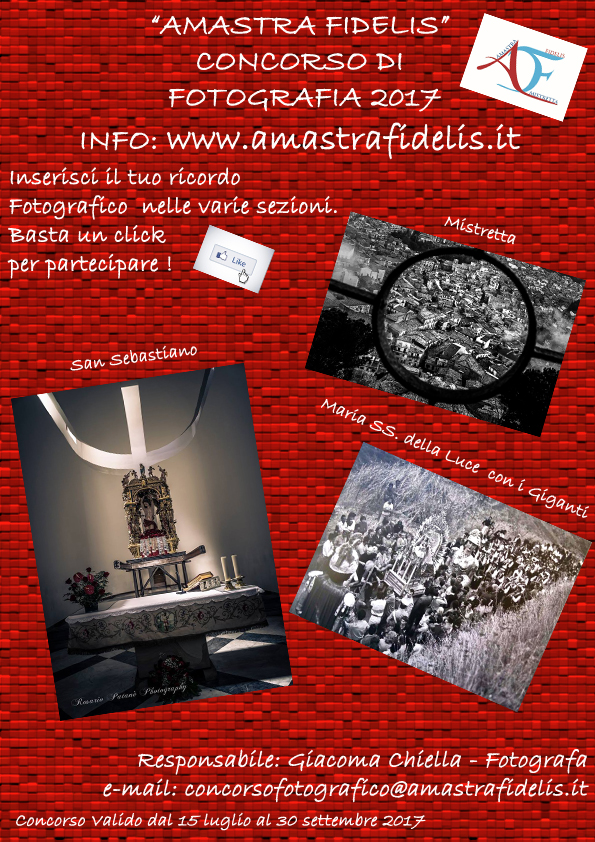Concorso fotografico “AMASTRAFIDELIS  2017”