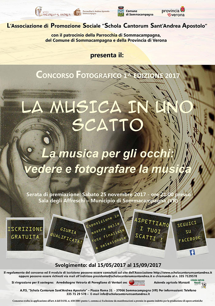 Concorso fotografico “La musica in uno scatto“- 1^ Edizione 2017