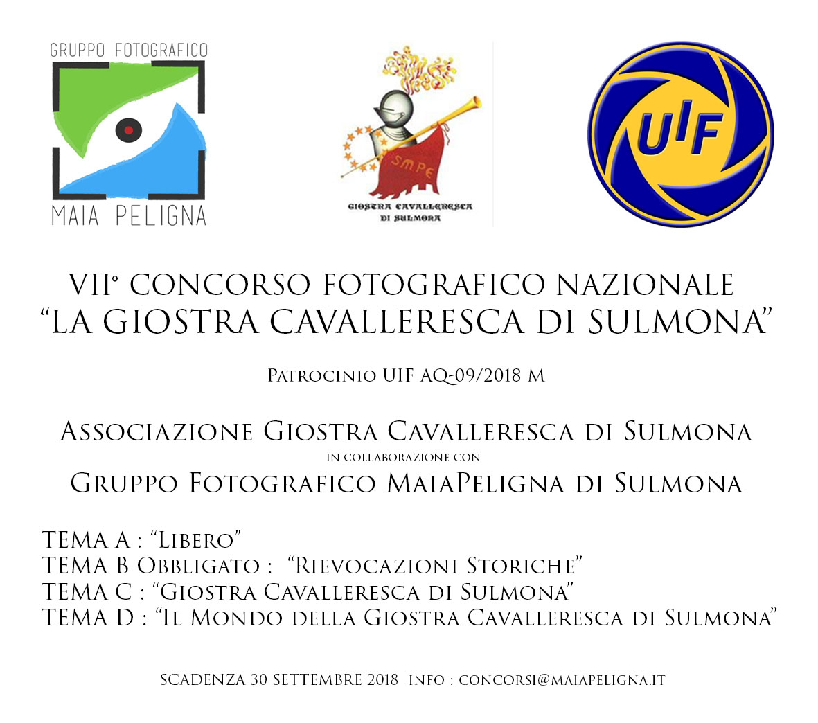 7° Concorso fotografico nazionale “La Giostra Cavalleresca di Sulmona“