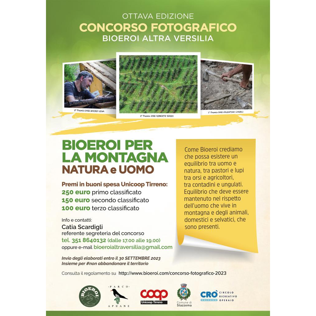 VIII Concorso fotografico "Bioeroi per la Montagna" VIII Concorso fotografico "Bioeroi per la Montagna"