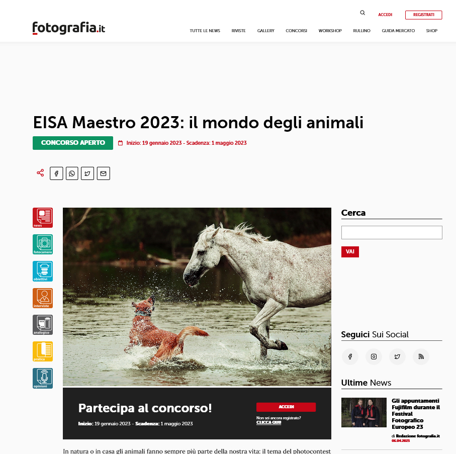 EISA Maestro 2023: il mondo degli animali
