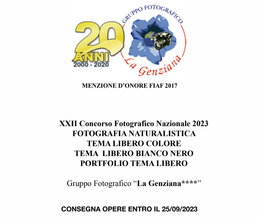 XXII Concorso Fotografico Nazionale La Genziana