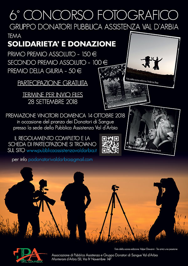 VI Concorso Fotografico - Gruppo Donatori P. A.  Val d‘  Arbia