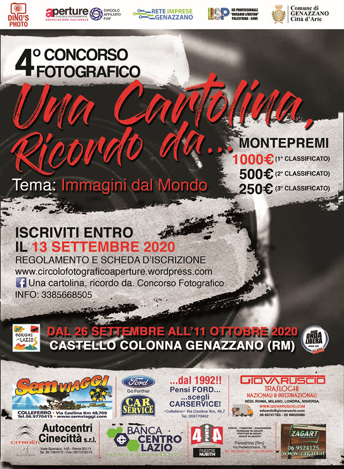 Concorso fotografico UNA CARTOLINA, RICORDO DA. . . “Immagini dal mondo“ Concorso fotografico UNA CARTOLINA, RICORDO DA. . . “Immagini dal mondo“