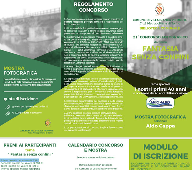 21° edizione del Concorso Fotografico di Villafranca Piemonte 21° edizione del Concorso Fotografico di Villafranca Piemonte