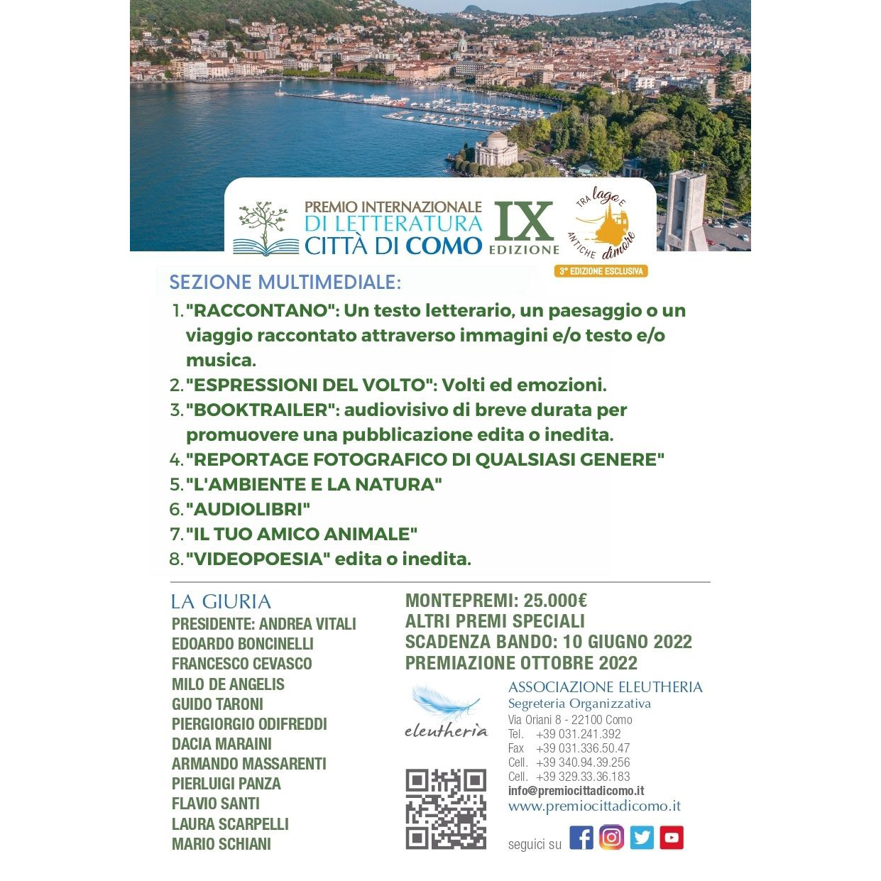 Premio Internazionale di Letteratura Città di Como - IX Edizione Premio Internazionale di Letteratura Città di Como - IX Edizione