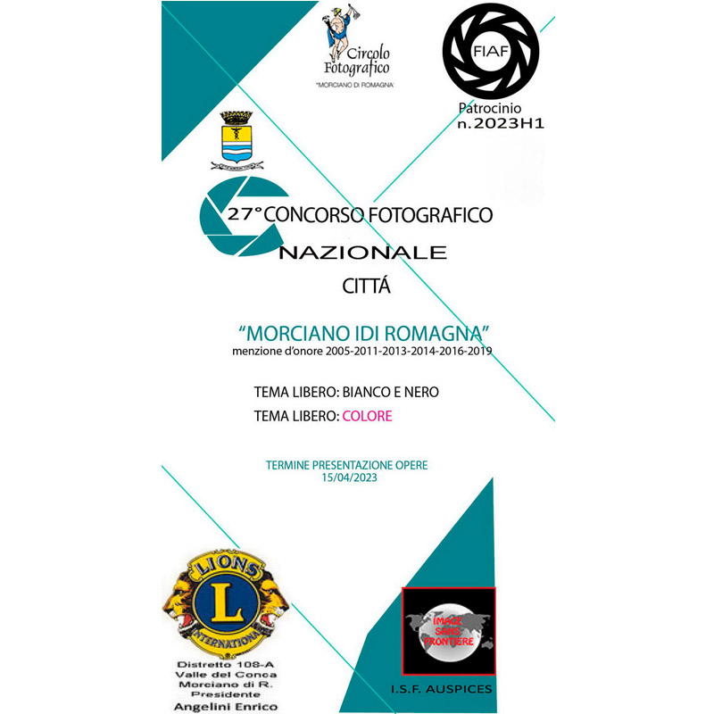 27° CONCORSO FOTOGRAFICO NAZIONALE CITTA