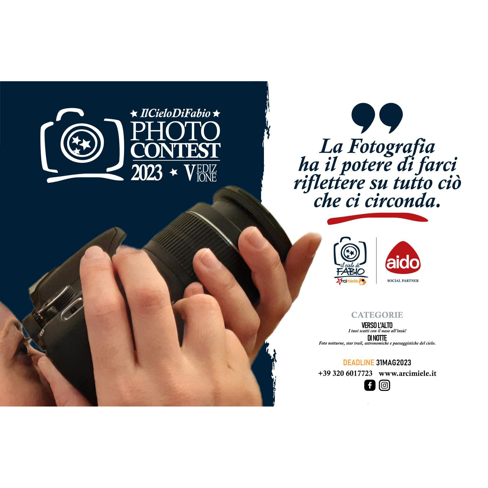 Concorso fotografico gratuito 2023 “Il cielo di Fabio”