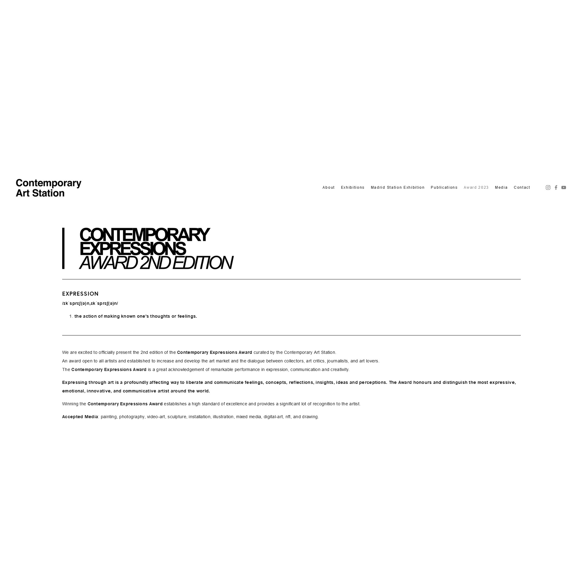 Contemporary Expressions Award - Concorsi Call For Artists