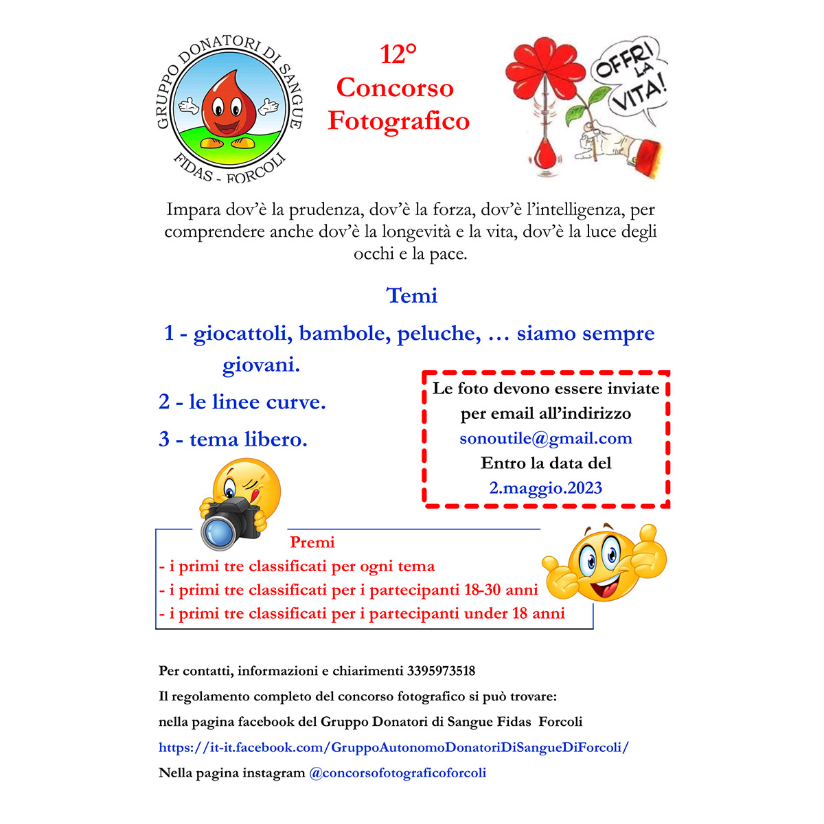 12° concorso fotografico Donatori di Sangue Fidas Forcoli 12° concorso fotografico Donatori di Sangue Fidas Forcoli