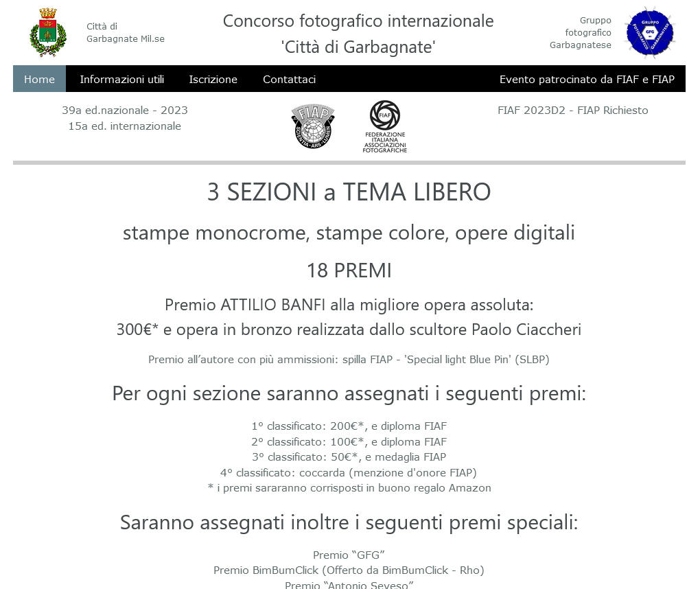 Concorso fotografico internazionale "Città di Garbagnate" Concorso fotografico internazionale "Città di Garbagnate"