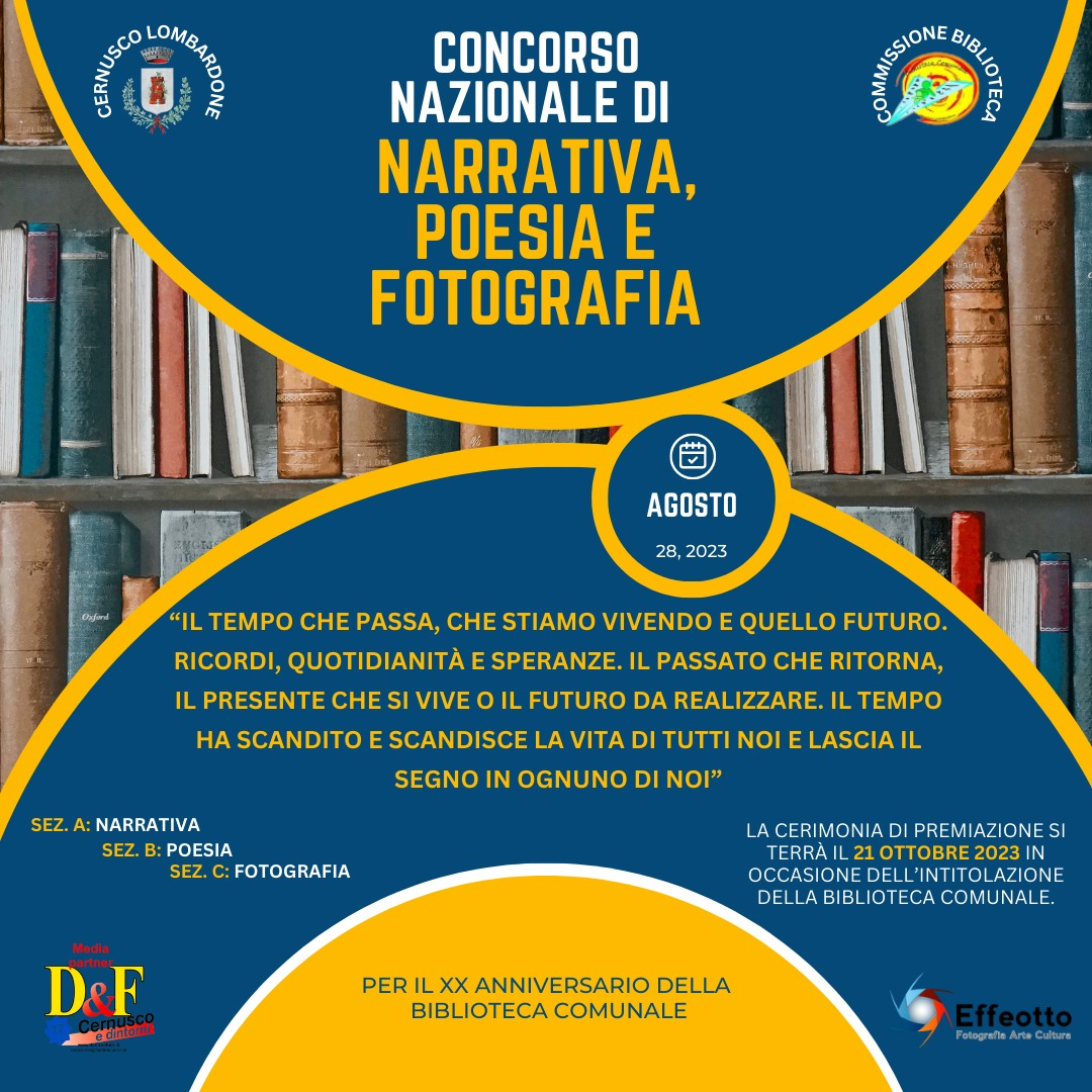Primo Concorso di Narrativa, Poesia e Fotografia a tema “Il Tempo” Primo Concorso di Narrativa, Poesia e Fotografia a tema “Il Tempo”