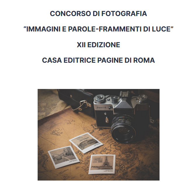 XII Edizione del Concorso “IMMAGINI E PAROLE-FRAMMENTI DI LUCE“