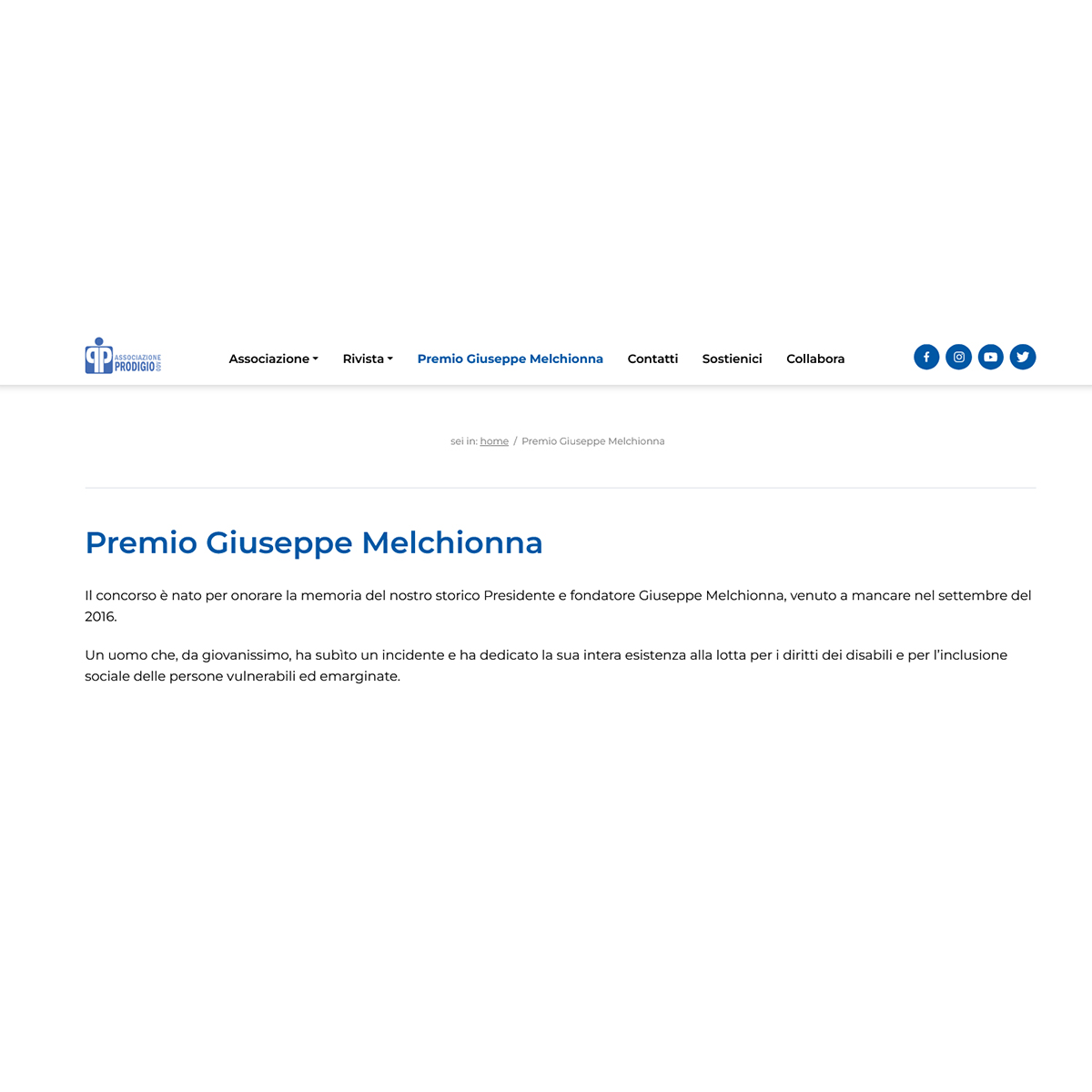 Premio Giuseppe Melchionna 2023 Premio Giuseppe Melchionna 2023