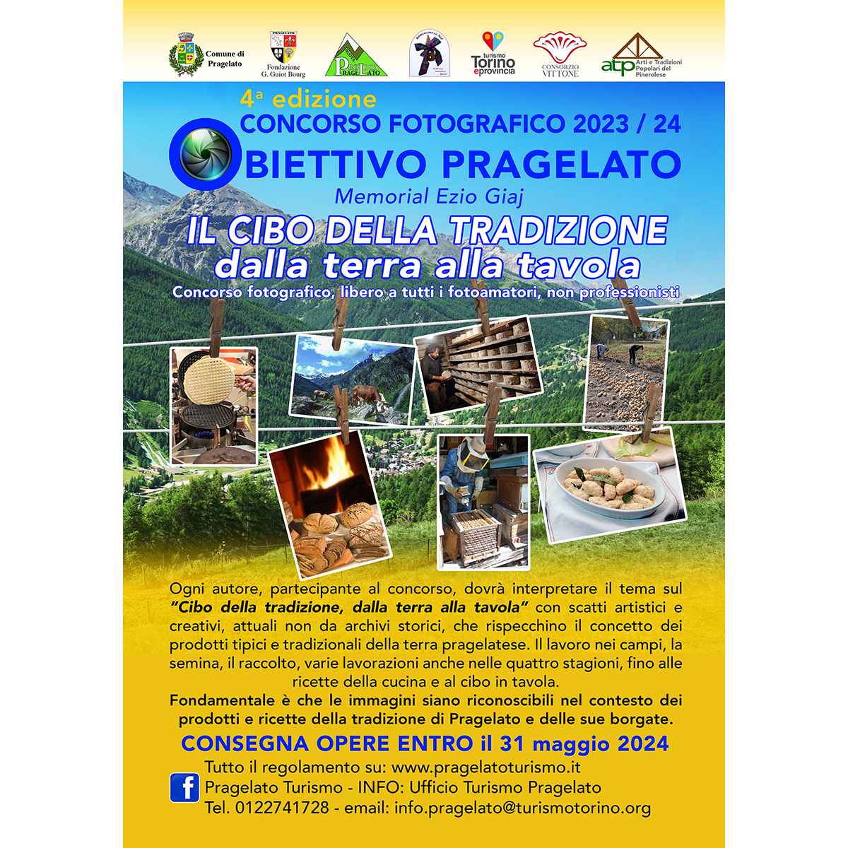 Concorso Fotografico OBIETTIVO PRAGELATO 2023-2024 “IL CIBO DELLA TRADIZIONE