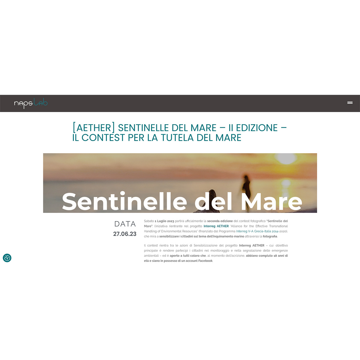 Concorso fotografico “Sentinelle del Mare” Concorso fotografico “Sentinelle del Mare”