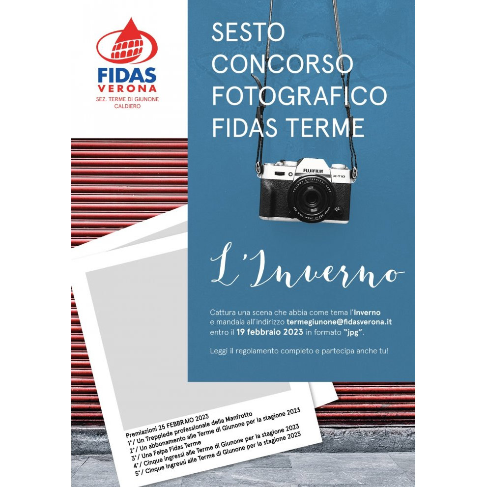 Fidas Verona Terme di Giunone - Caldiero: 6° concorso fotografico Fidas Verona Terme di Giunone - Caldiero: 6° concorso fotografico