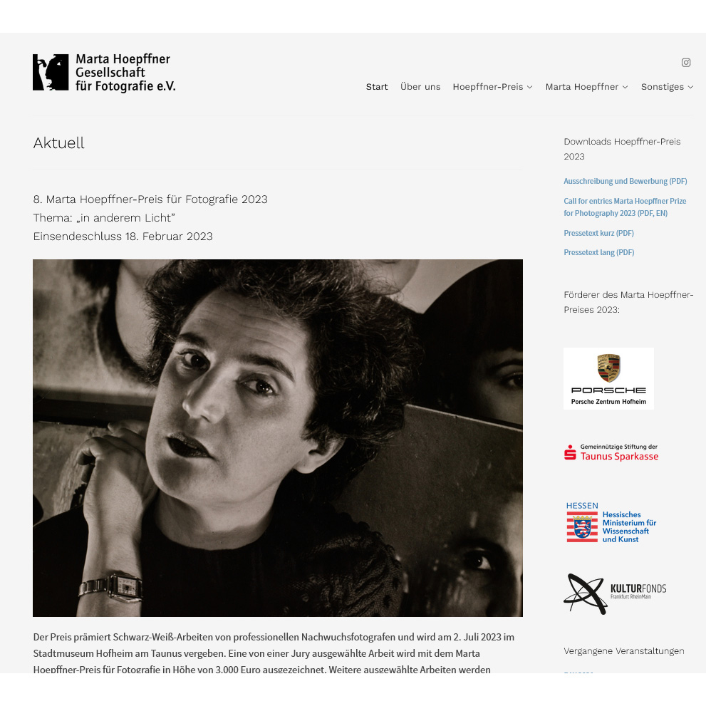Premio Marta Hoepffner per la Fotografia 2023