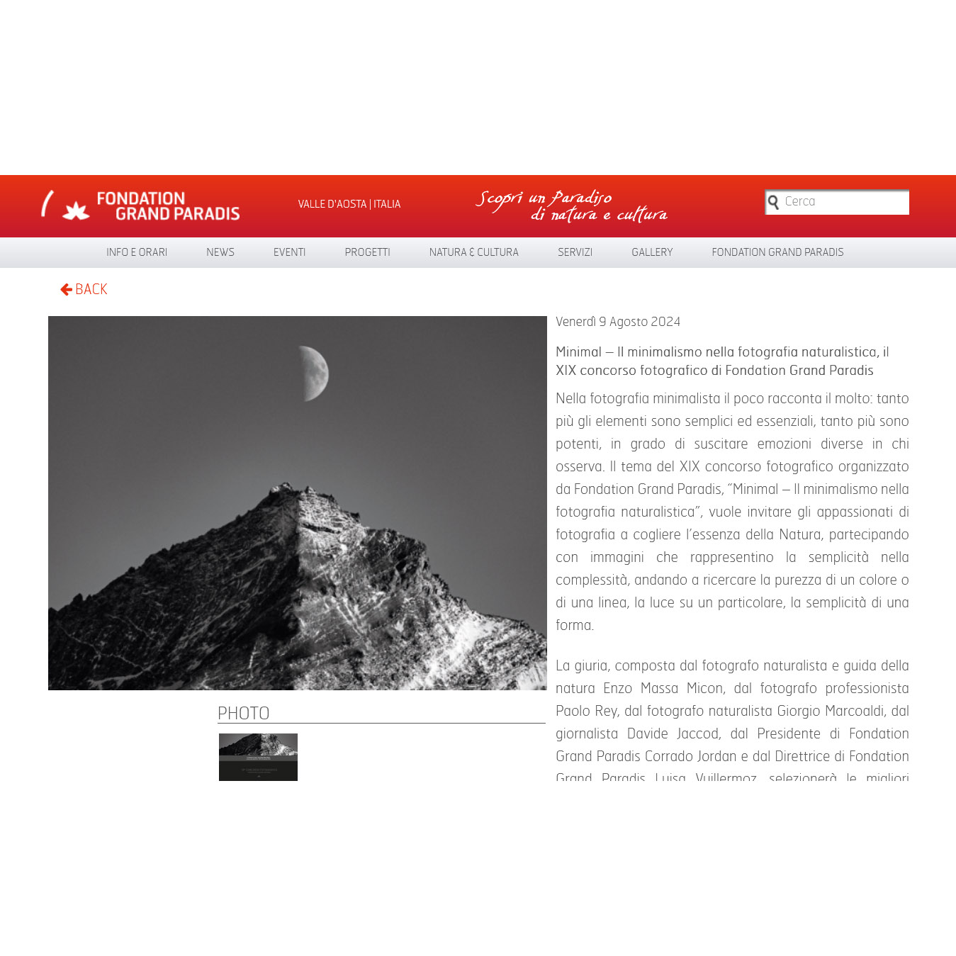 XIX concorso fotografico “Minimal - Il minimalismo nella fotografia naturalistica” XIX concorso fotografico “Minimal - Il minimalismo nella fotografia naturalistica”