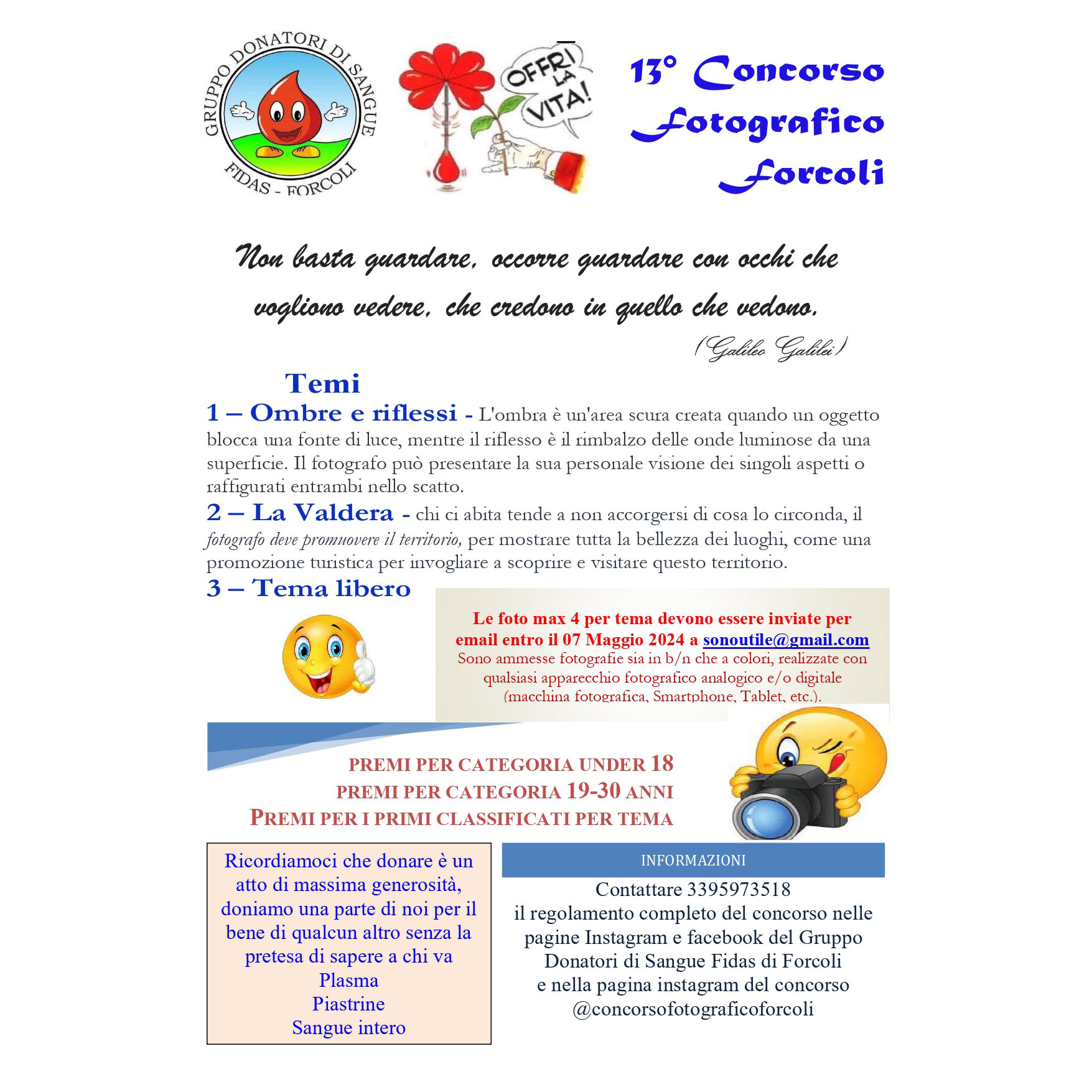 13° concorso fotografico Donatori di Sangue Fidas Forcoli 13° concorso fotografico Donatori di Sangue Fidas Forcoli
