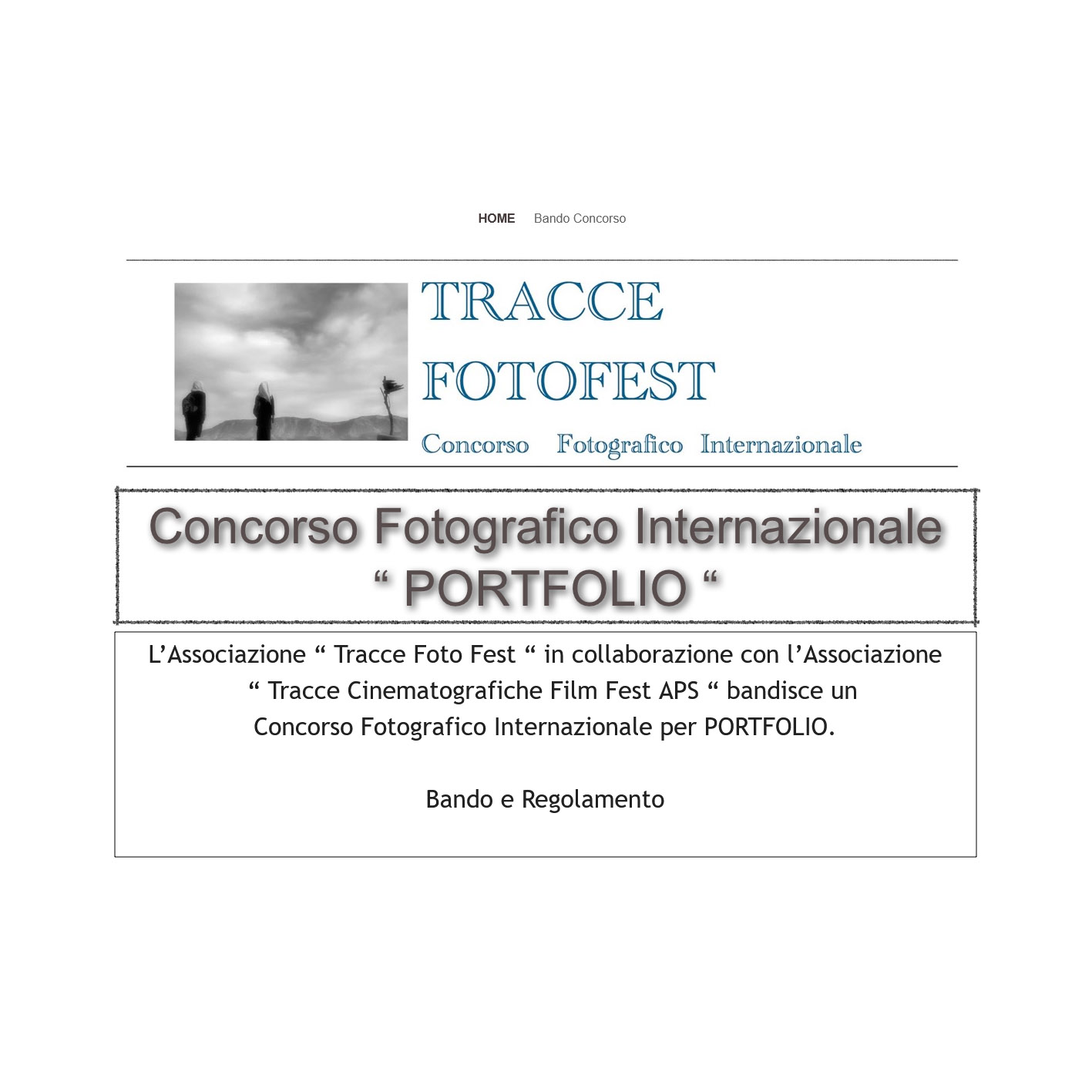 TRACCE FOTO FEST TRACCE FOTO FEST