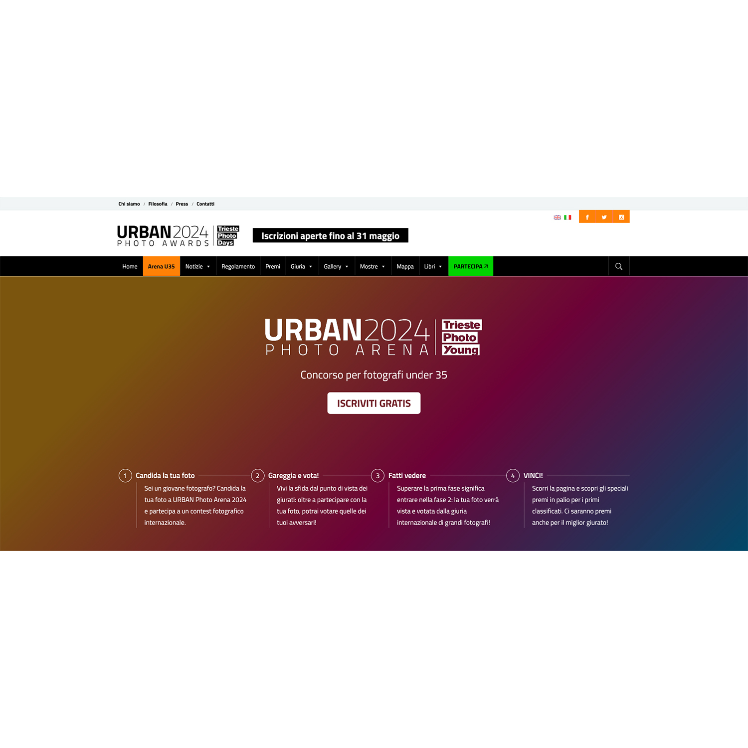 URBAN PHOTO ARENA - Contest gratuito per fotografi Under 35