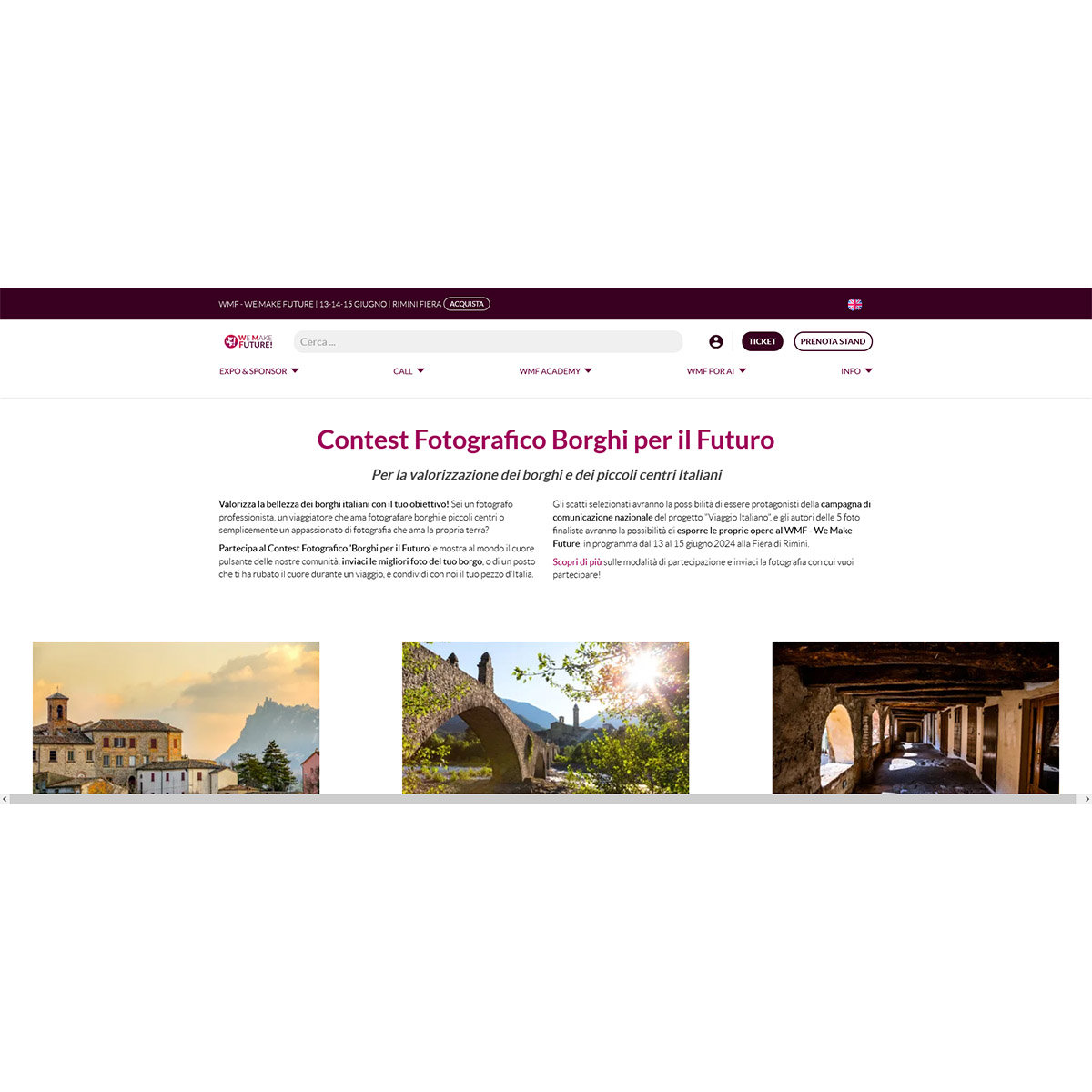 Concorso fotografico «Borghi per il Futuro» Concorso fotografico «Borghi per il Futuro»