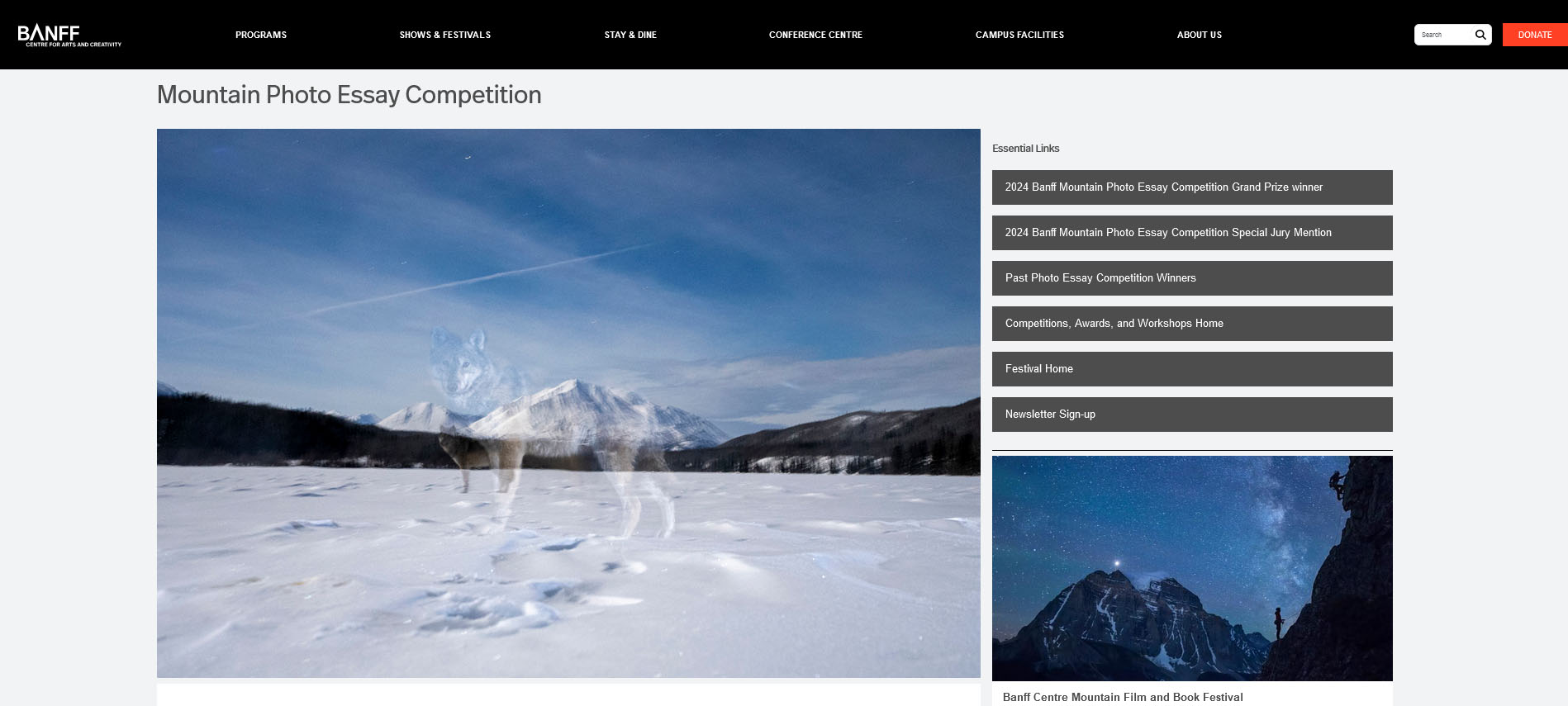 Banff Centre Mountain Photo Essay Competition Banff Centre Mountain Photo Essay Competition