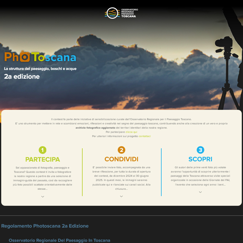 PhotoToscana 2025: racconta i cambiamenti del paesaggio toscano con uno scatto PhotoToscana 2025: racconta i cambiamenti del paesaggio toscano con uno scatto