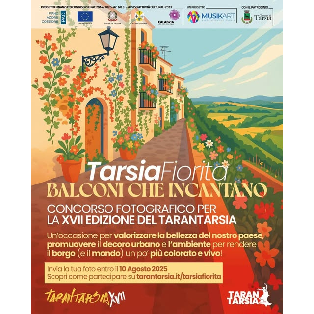 Concorso Fotografico “Tarsia Fiorita - Balconi che Incantano” Concorso Fotografico “Tarsia Fiorita - Balconi che Incantano”