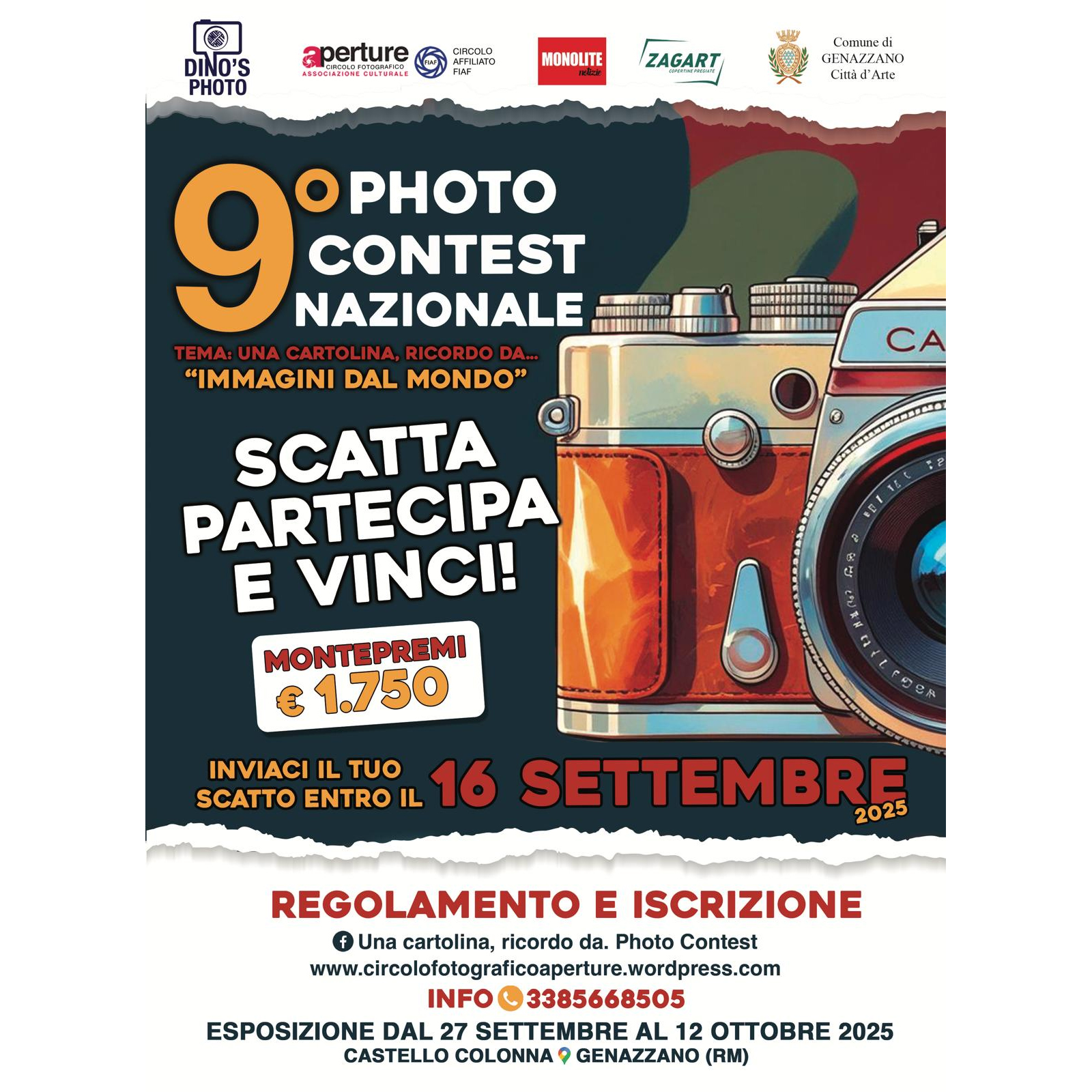 IX edizione del concorso fotografico "UNA CARTOLINA, RICORDO DA... - Immagini dal mondo" IX edizione del concorso fotografico "UNA CARTOLINA, RICORDO DA... - Immagini dal mondo"