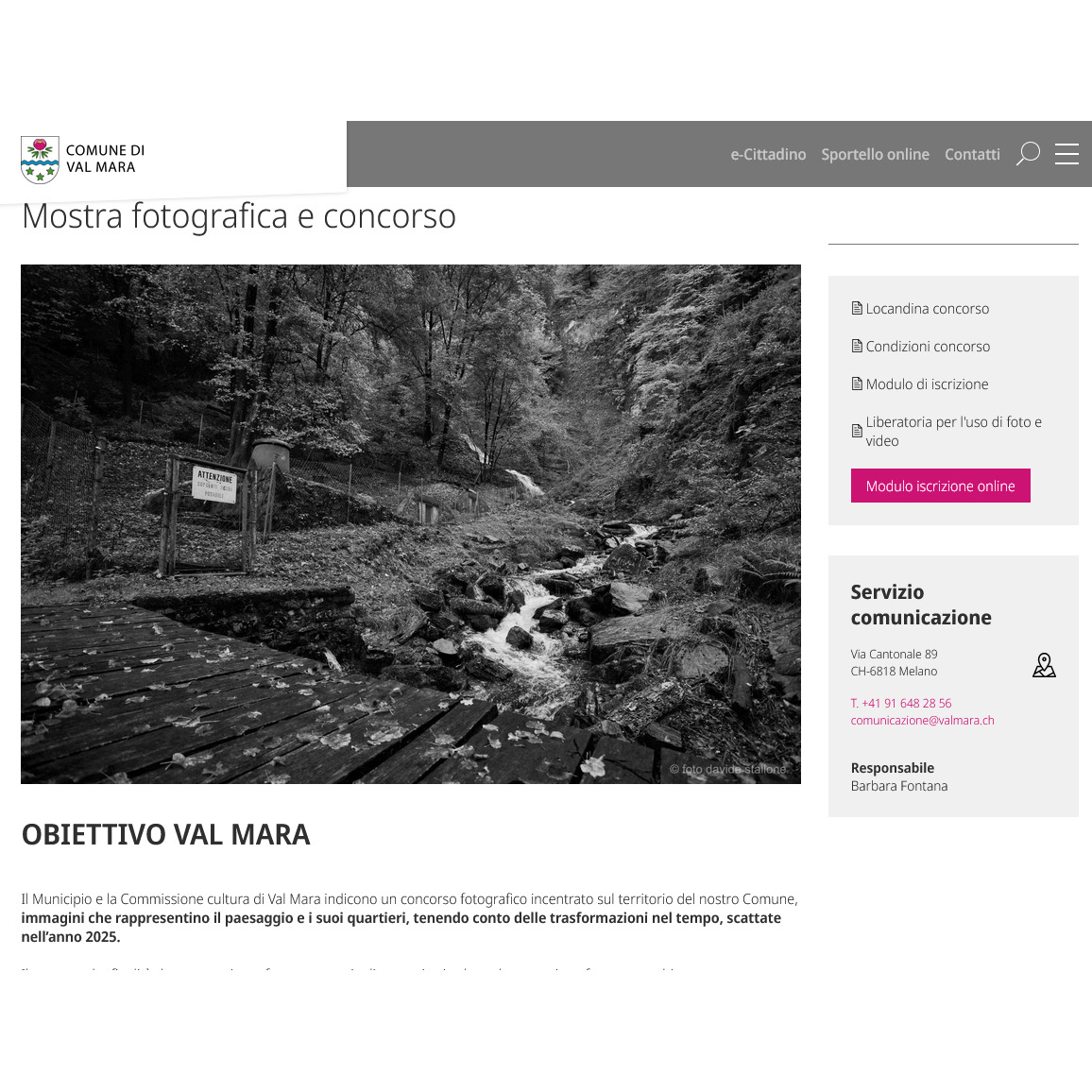 Concorso fotografico "Obiettivo Val Mara" Concorso fotografico "Obiettivo Val Mara"