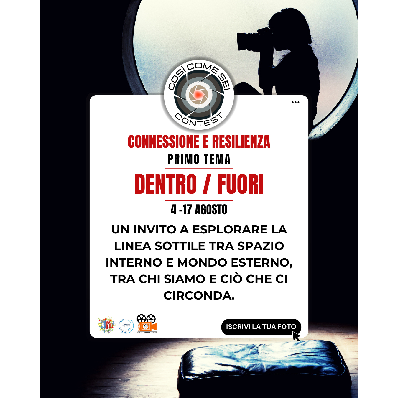 Contest di fotografia Così Come sei 2025 Contest di fotografia Così Come sei 2025