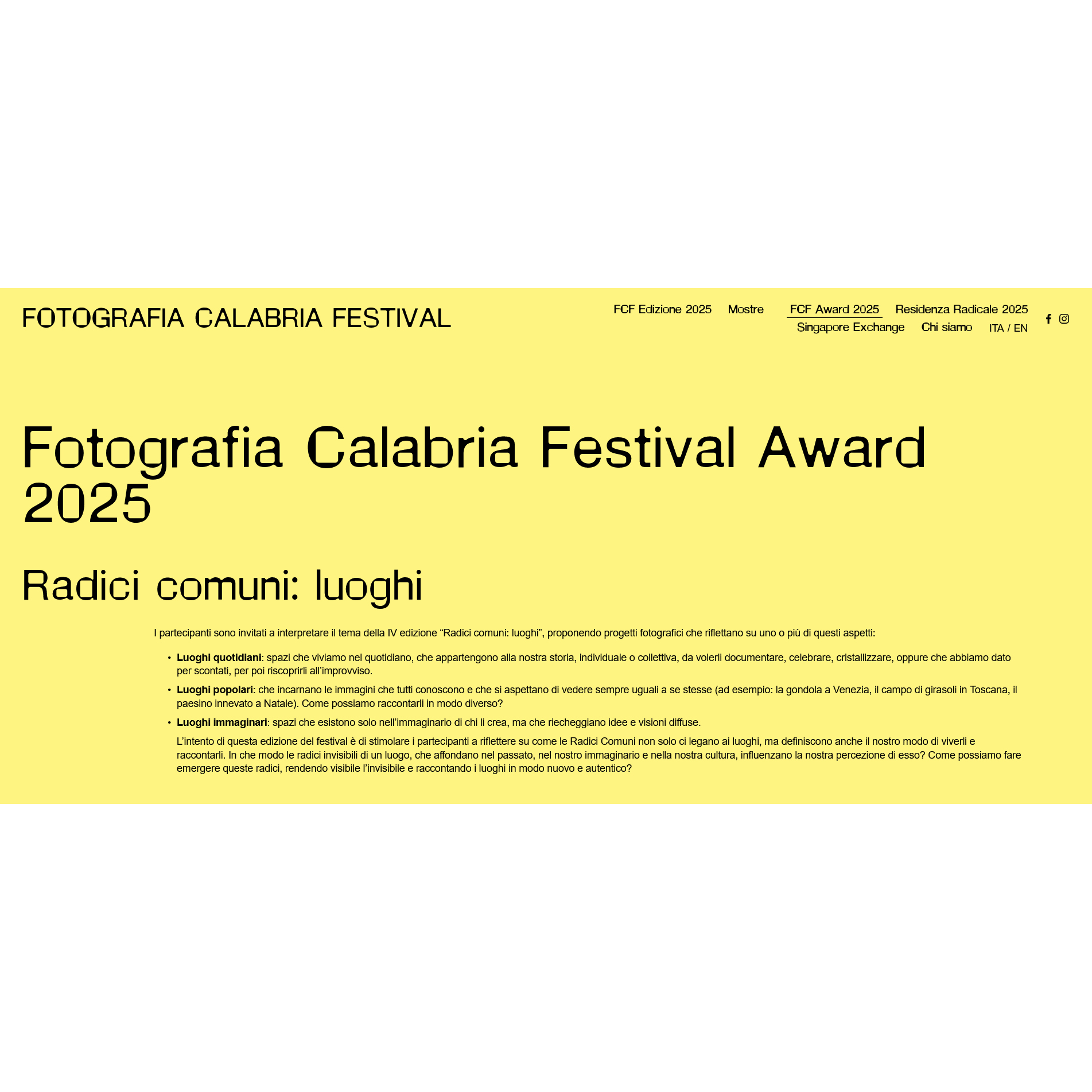Fotografia Calabria Festival Award 2025
