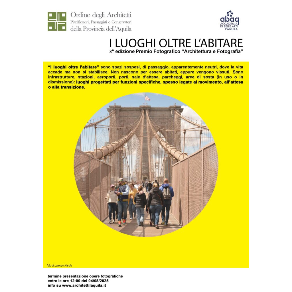 Terza edizione del concorso fotografico “Architettura e fotografia” Terza edizione del concorso fotografico “Architettura e fotografia”