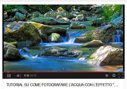 Acqua con effetto seta - Guide e tutorial - ripresa