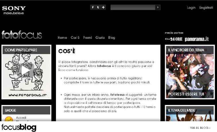 Fotofocus: concorso,  community e blog! - Novità