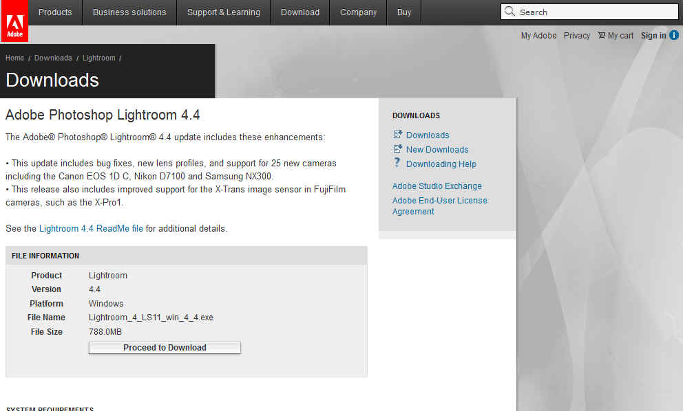 Adobe rilascia Lightroom 4.4 e Camera RAW 7.4 - Novità