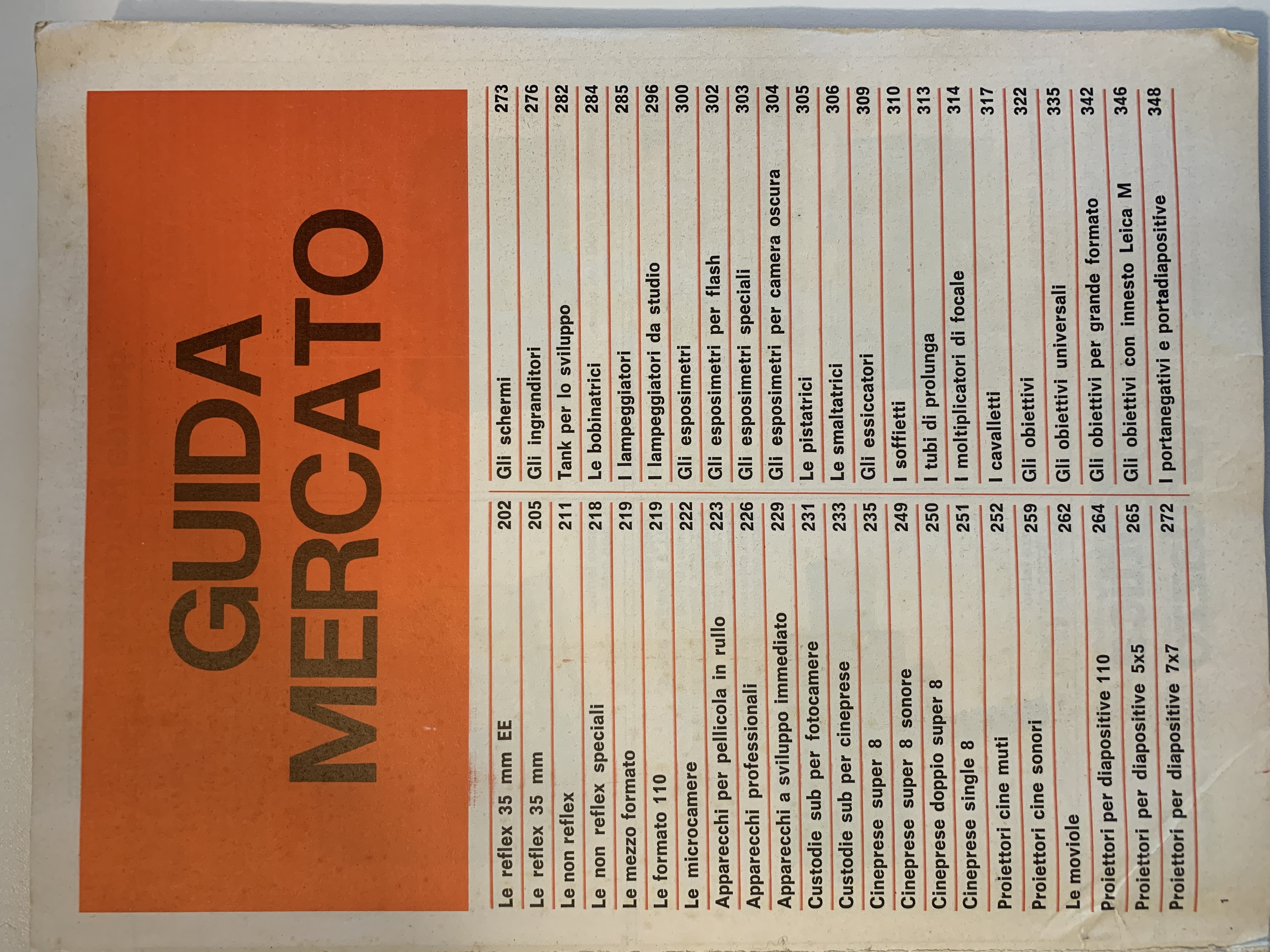 Indice Almanacco fotografare n. - Inverno 1976