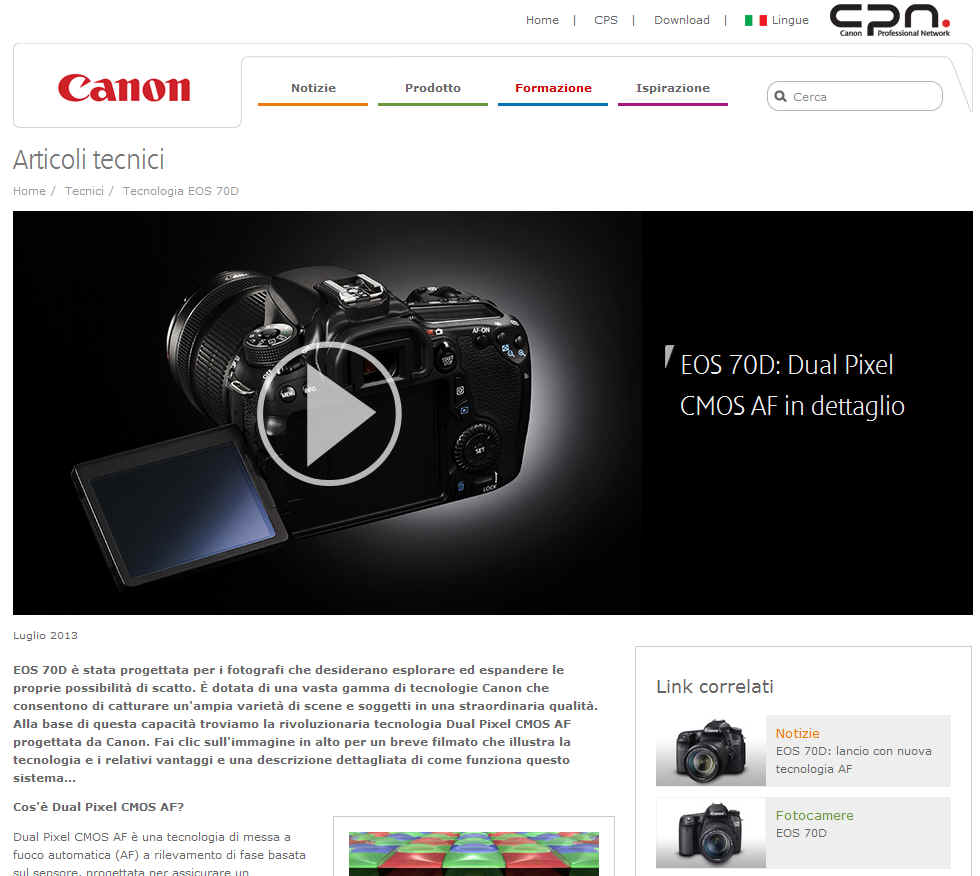 Cos´è Dual Pixel CMOS AF? - Attrezzatura