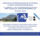 Premio Internazionale di Poesia e Arte Contemporanea Apollo dionisiaco, XII Edizione Roma 2025 - Concorsi